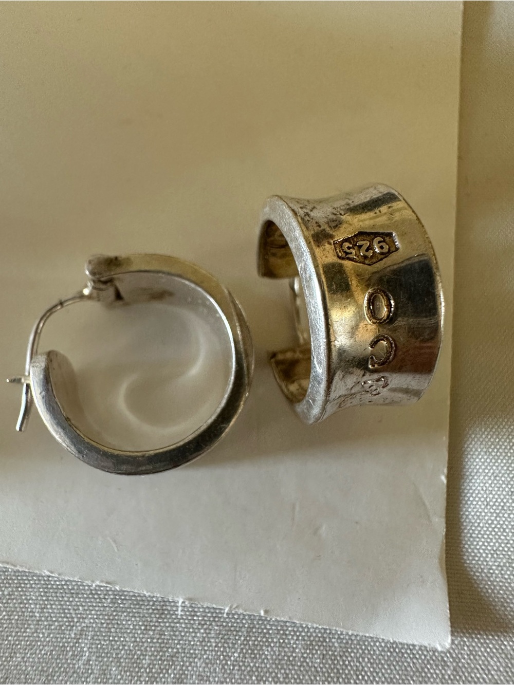 Tiffany & Co. Silver Hoop Hinge Earrings - Picture 8 of 10